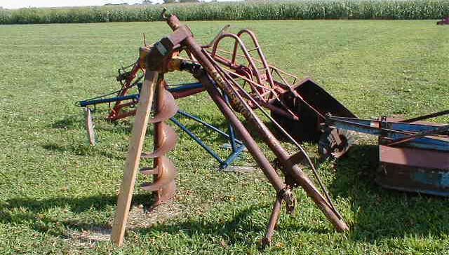 8N ford tractor post hole digger #8