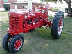 Restored Farmall Super H Tractor from chats tractors