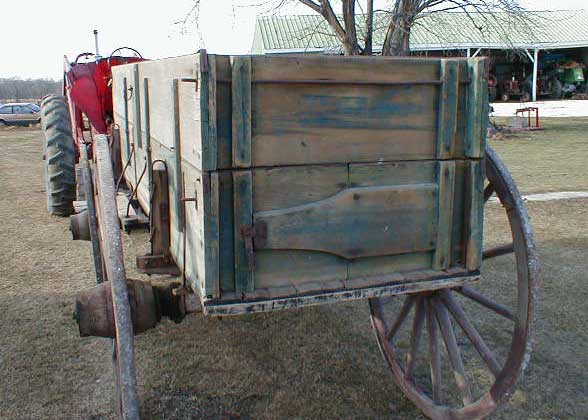 AJAX Antique Wooden Wagon with wooden spoke wheels